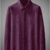 Men's Exclusive Wine Cotton Fabric Italian Crush Shirt