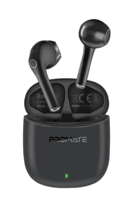 Promate Lima True Wireless Earbuds, Bluetooth V5.3 Earphones, Enc Noise Reduction, 30-Hour Playback Time, Intelligent Touch Controls and 300Mah Charging