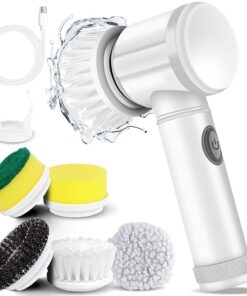 Electric Spin Scrubber with 5 Brush Heads