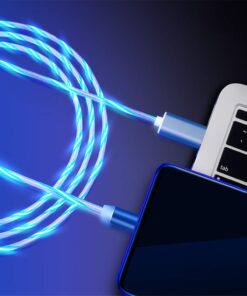 LED Magnetic Charging Cable 3 in 1 Streamer Light Fast Charging Cable