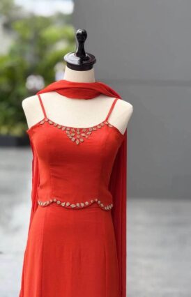 Scarlet Red Lehenga Set